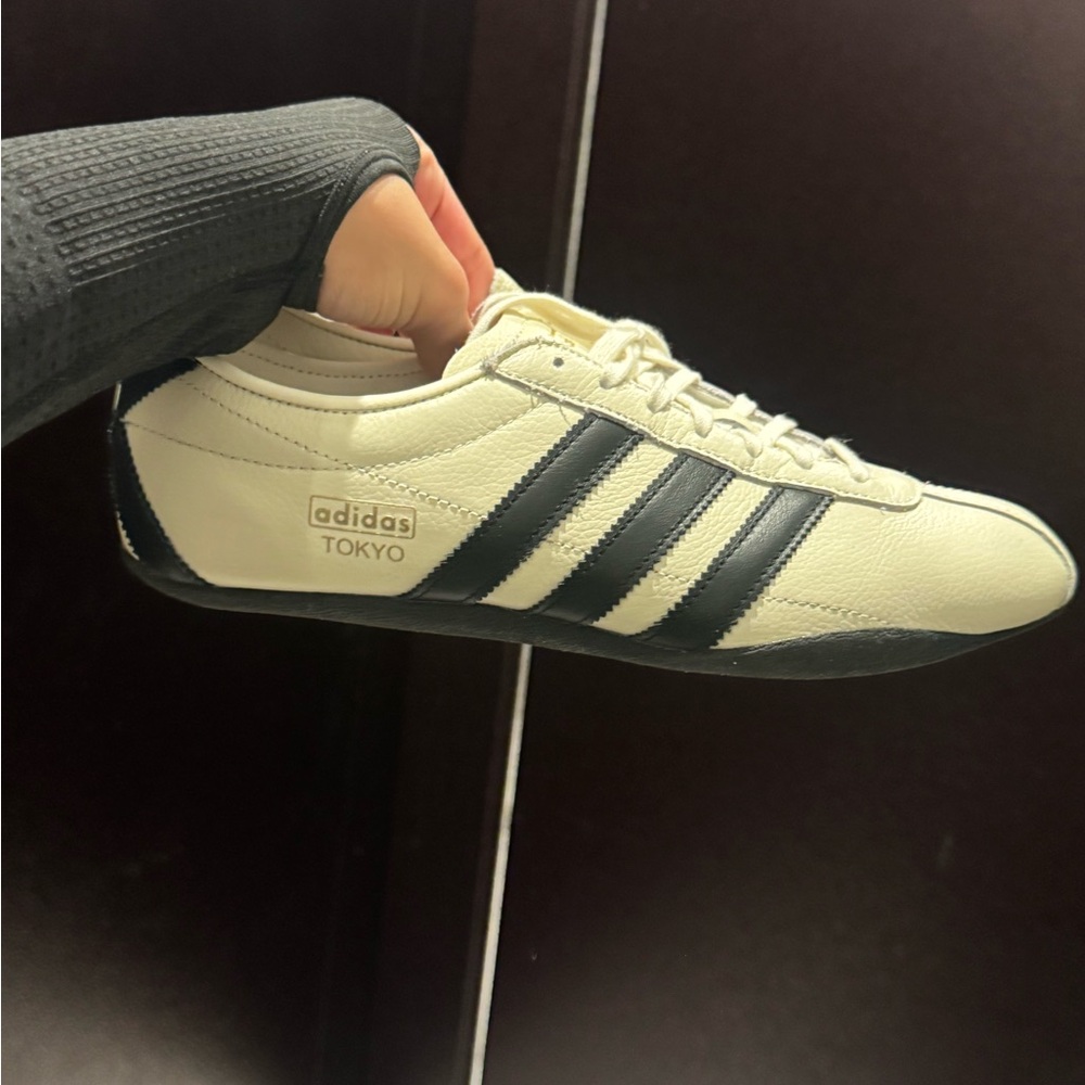 Adidas Tokyo Cream with Black Stripes Sneakers